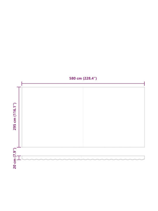 vidaXL Cort Terasă cu LED Portocaliu x3m
