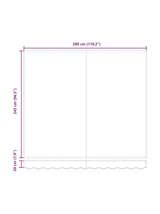 vidaXL Tenda-Rahmen Terrasse 3x2.5m