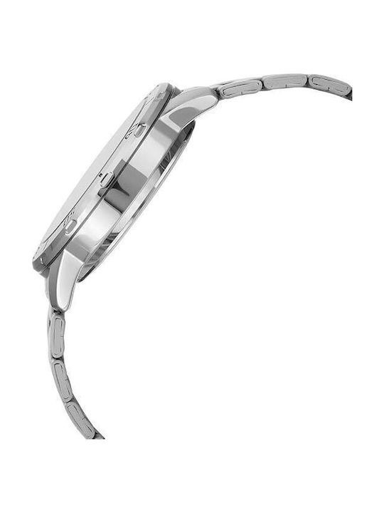 Casio Collection Herrenuhr 45mm Batterie mit Silber Metallarmband