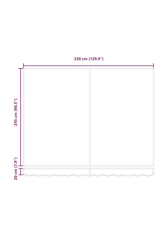 vidaXL Σκελετός Τέντας Βεράντας 3.5x2.5m