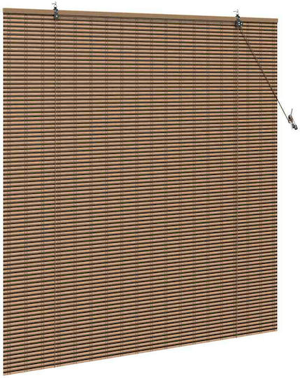 vidaXL Beschattungsrollo Bamboo in Braun Farbe L140xH160cm