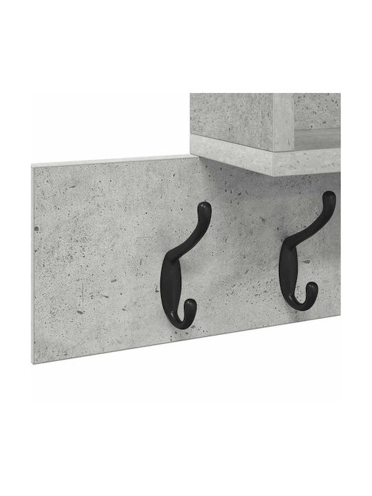 vidaXL Κρεμάστρα Τοίχου Ξύλινη Γκρι 100x12cm