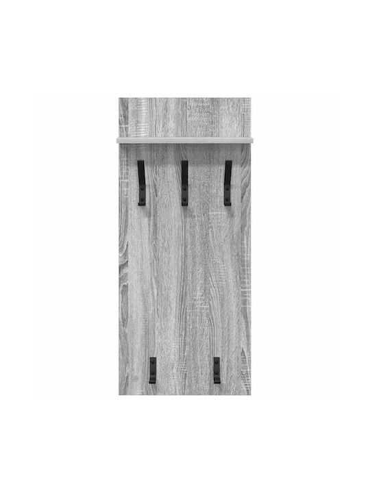 vidaXL Wooden Wall Hanger Gray 90x10x40cm 1pc