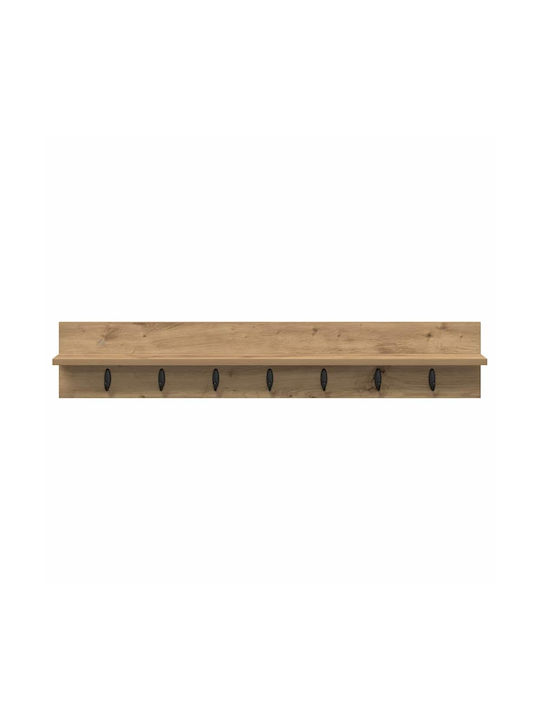 vidaXL Wooden Wall Hanger Beige 100x18x10.5cm 1pc