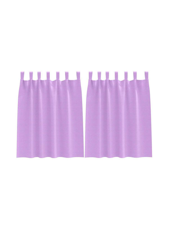 vidaXL Set of Purple Blackout Curtains for Window with Tab Top 140x140cm