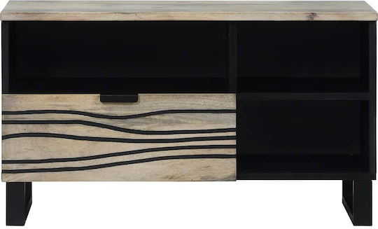 Kleiderschrank Büro Λευκό Και Μαύρο 80x33.5x46cm