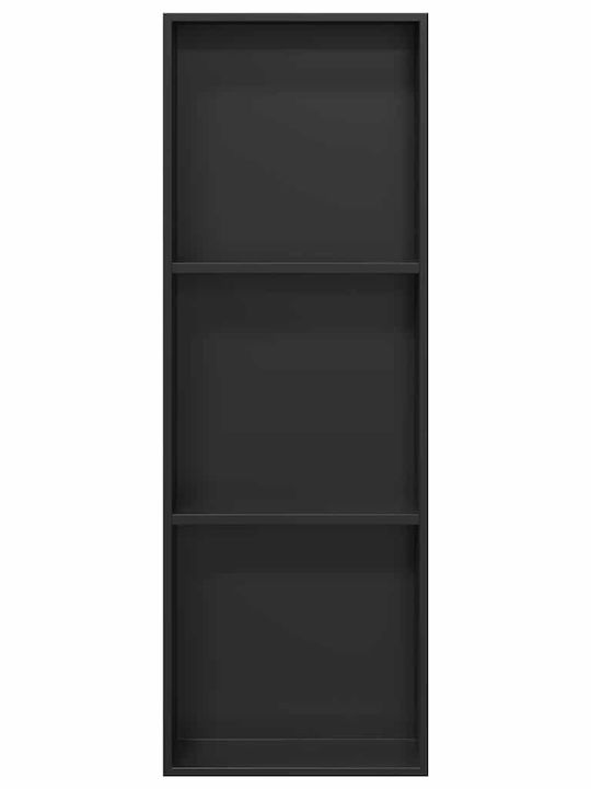vidaXL Επιτοίχια Ραφιέρα Μπάνιου Μεταλλική 30x9.5x90cm Μαύρη