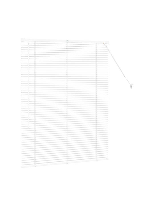 vidaXL Shade Blind Aluminum in White Color L100xH130cm