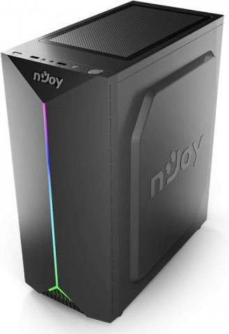 NJOY Anil Gaming Middle Tower Carcasă Calculator cu Fereastră Laterală și Iluminare RGB Negru