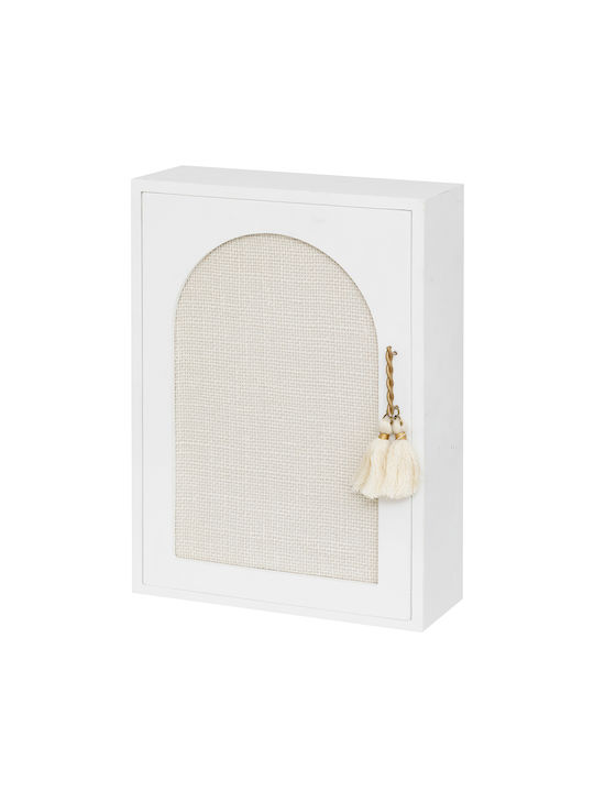Wand-Schlüsselbrett Holz mit Schloss 20x8.5x28cm
