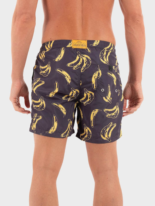 Men's Swimwear Shorts Black with Patterns