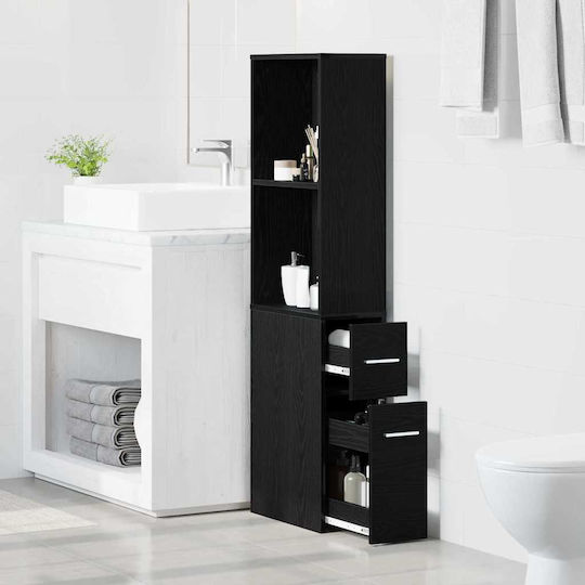 vidaXL Ντουλάπι Μπάνιου 22x41x135cm Δρυς