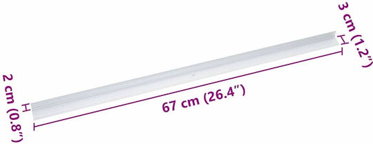 Vidaxl Βάση Σκάλας 10 Pcs Ασημί 67 Cm Αλουμίνιο