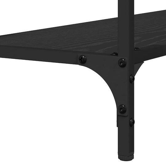 Console Table Wood & Metal Black Oak L101xW30.5xH75cm