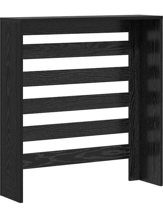 vidaXL Black Particleboard Radiator Cover 78x20x82cm
