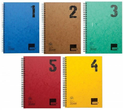 A&G Paper Spiral Ruled Notebook A4 Various Colours
