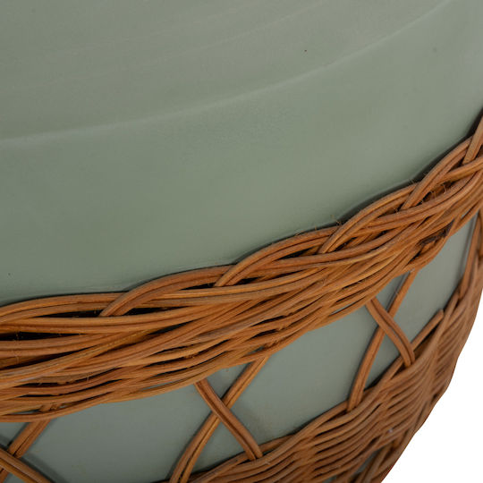 Round Central Coffee Table Fiber Green 56x56x47 cm