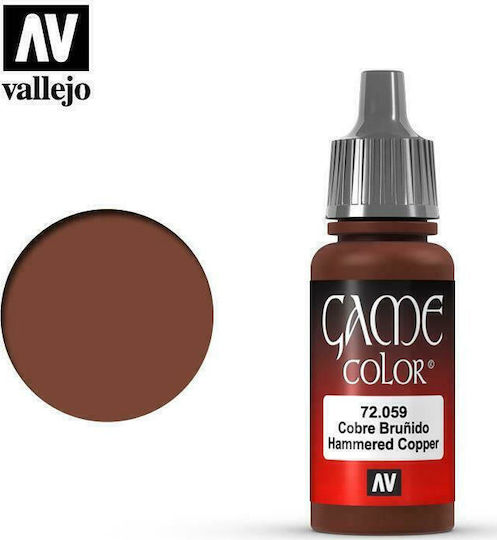Acrylicos Vallejo Game Modellbau Farbe Hammered Copper 18ml