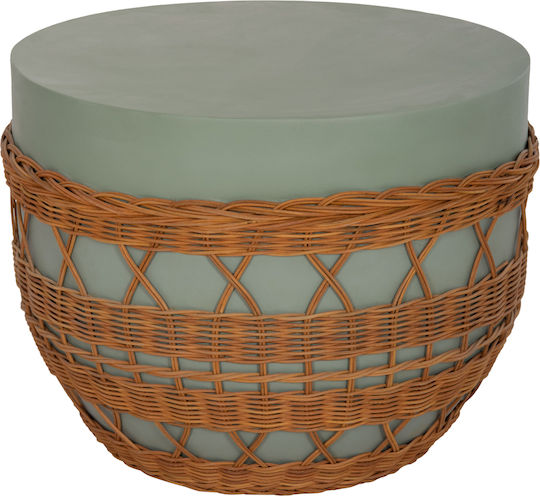 Round Central Coffee Table Fiber Green 56x56x47 cm