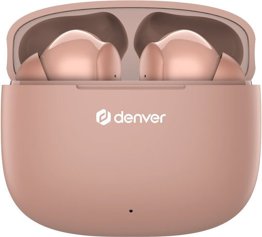 Denver TWE-48W In ear Bluetooth хендсфри Слушалки с Кутийка за Зареждане Розово злато