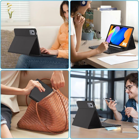 Tech-Protect Smartcase Klappdeckel mit Tastatur im Englisch US Schware (Lenovo Idea Tab 11.0 TB-336)
