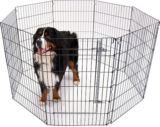 Pet Camelot Парк за Кучета от Метал в Черен Цвят 106 x 106 x 60см.