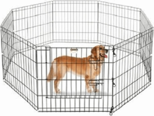 Pet Camelot Парк за Кучета от Метал в Черен Цвят 106 x 106 x 60см.