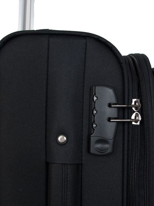 Forecast 8317 Cabin Travel Suitcase Fabric Black with 2 Wheels Height 55cm