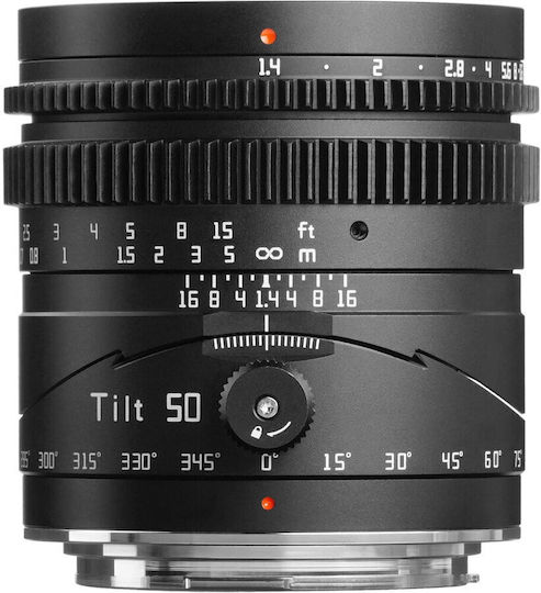 TTArtisan Full Frame Camera Lens 50mm f/1.4 Tilt-Shift for Fujifilm X Mount Black