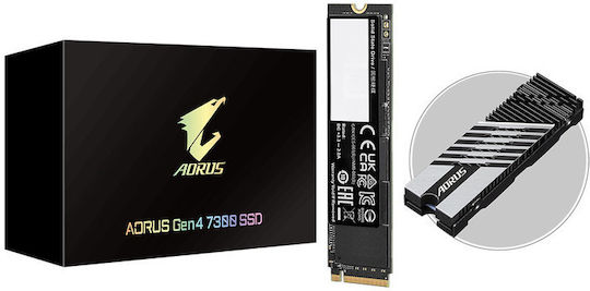 Gigabyte AORUS Gen4 7300 SSD 2TB M.2 Type with PCI Express 4.0 Connection PS5 Compatible AG4732TB N