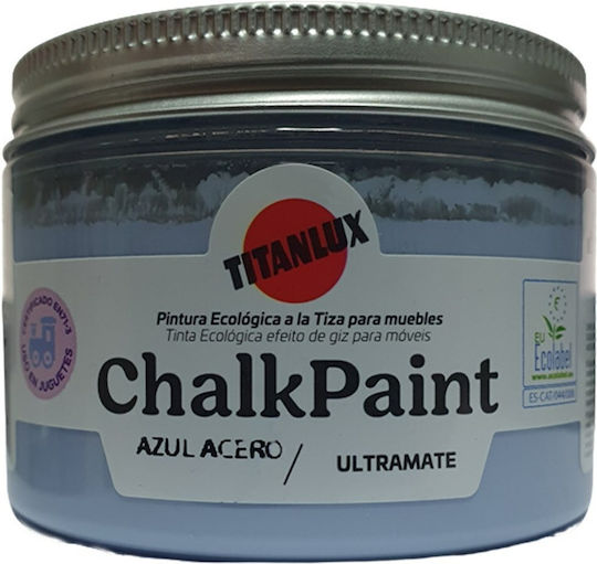 Titanlux Chalk Paint Chalk Color 218 Azul Acero Steel Light Blue 150ml