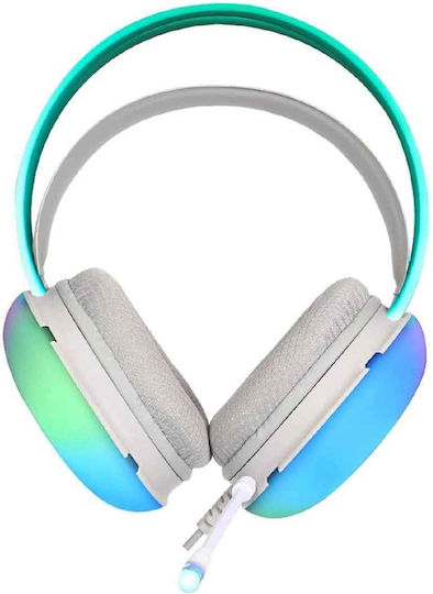 Xtrike Me GH-511 Over Ear Gaming Headset με σύνδεση 3.5mm / USB Λευκό