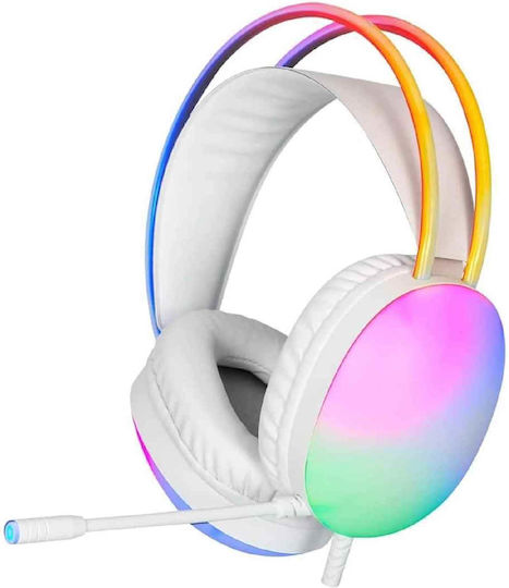 Xtrike Me GH-511 Over Ear Gaming Headset με σύνδεση 3.5mm / USB Λευκό