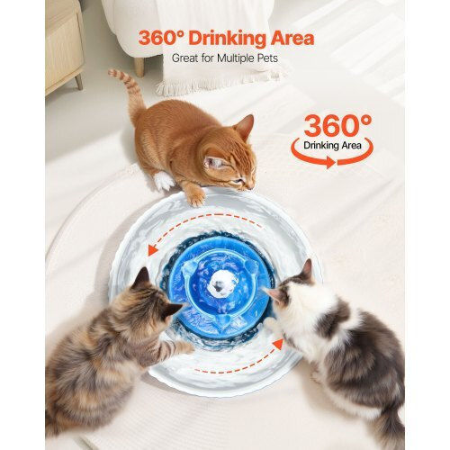 Vevor Ceramic Water Fountain for Dog & Cat 2 x 2.1lt