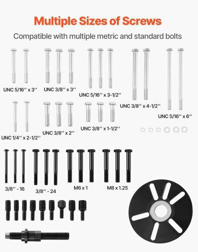 Vevor Harmonischer Schwungradabzieher Entfernen & Installations-Tool-Kit Schwungrad Kurbelwelle