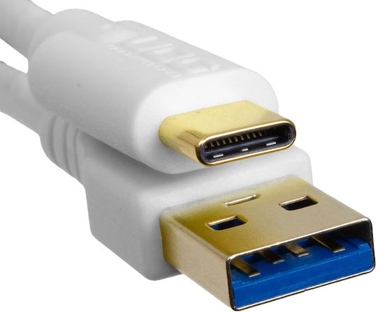 UDG USB 3.0 Кабел USB-C Мъжки - USB-A Бял 1.5м U98001WH