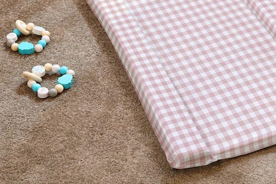 Bebeluca Στρωματάκι από Πλαστικό Pink Gingham 70x38cm