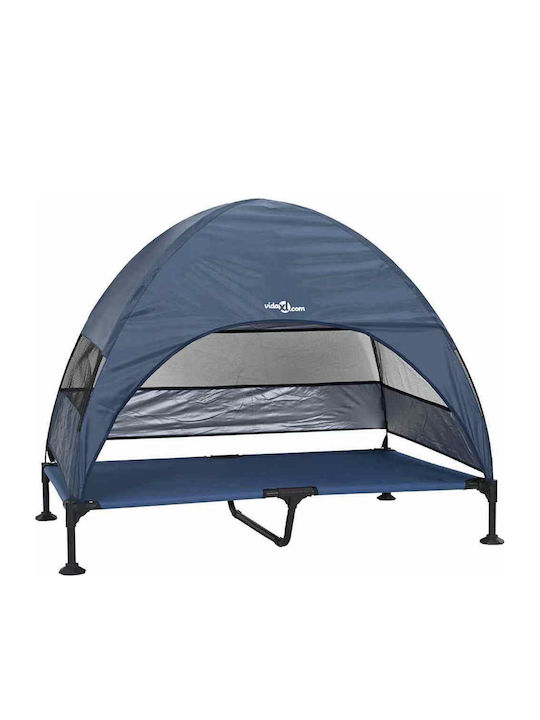 vidaXL Elevated Dog Bed Blue 81x127cm vidaXL Elevated Dog Bed Blue 81x127cm