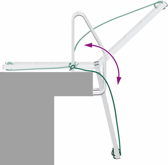 vidaXL 4 Steps Folding Boat Ladder