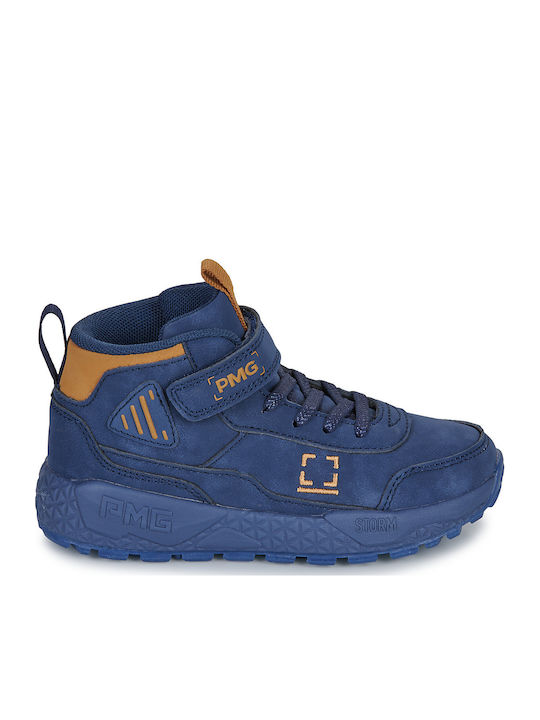 Kids Sneakers High with Scratch Blue