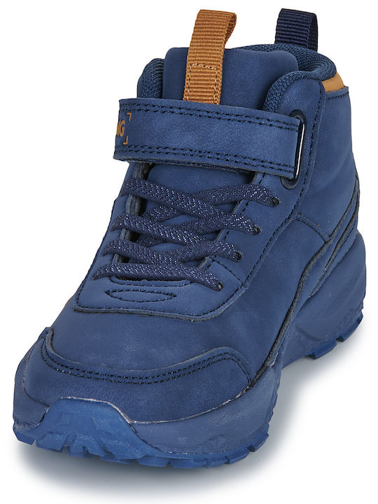 Kids Sneakers High with Scratch Blue