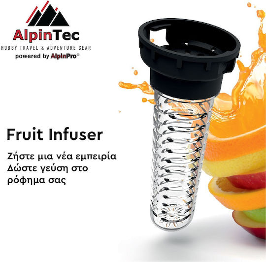AlpinPro Fruit Infuser Ανταλλακτικό για Θερμός / Ψυγείο 650ml / 1000ml από Πλαστικό Πορτοκαλί