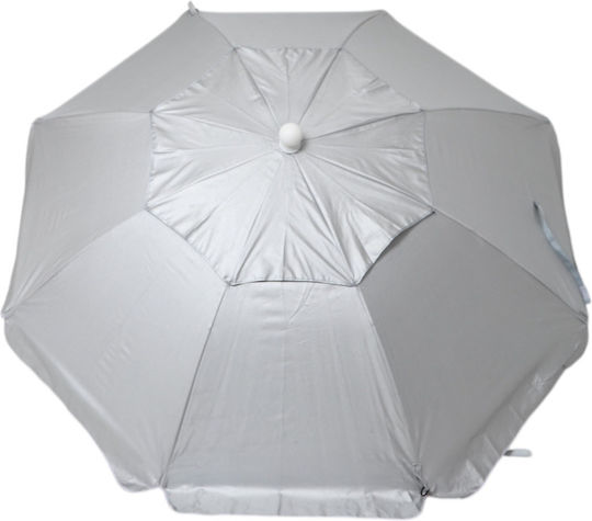 Campus Folding Beach Umbrella Diameter 2m with UV Protection Gray