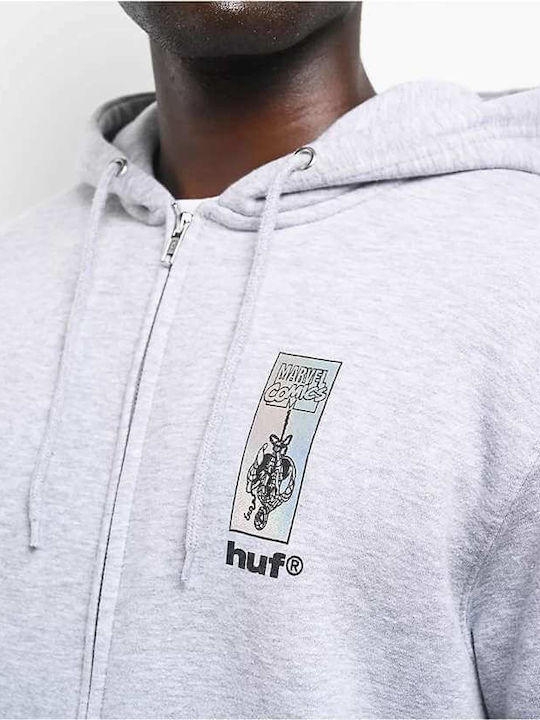 Huf X Marvel Spider-man Arachknight Fz Unisex Sweatshirt Herren Heather Grau Pf00824-Grau