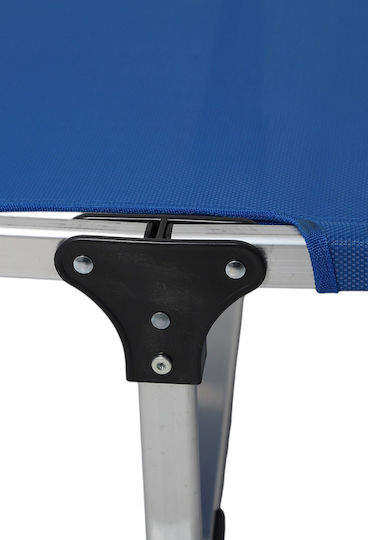 Campus Foldable Aluminum Beach Sunbed Blue 190x58x30cm