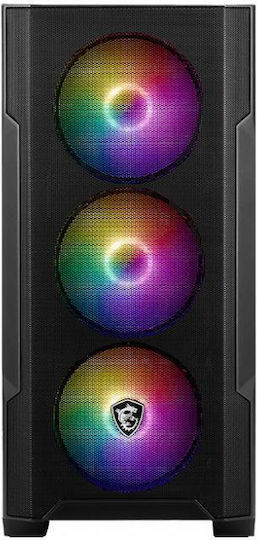 MSI MAG Forge M100A Gaming Micro Tower Carcasă PC cu Deschidere Laterală și Sistem Iluminare RGB Sursă De Alimentare 600W