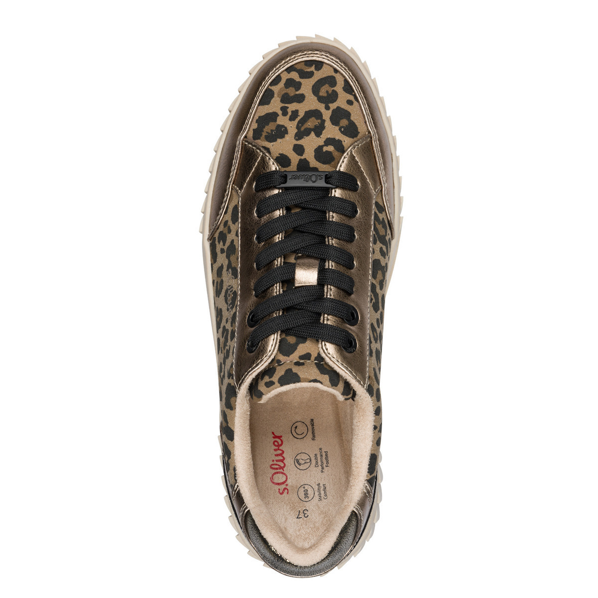 s.Oliver Femme Damen Sneaker Low 5-23662-42 Basket, léopard, 38 EU