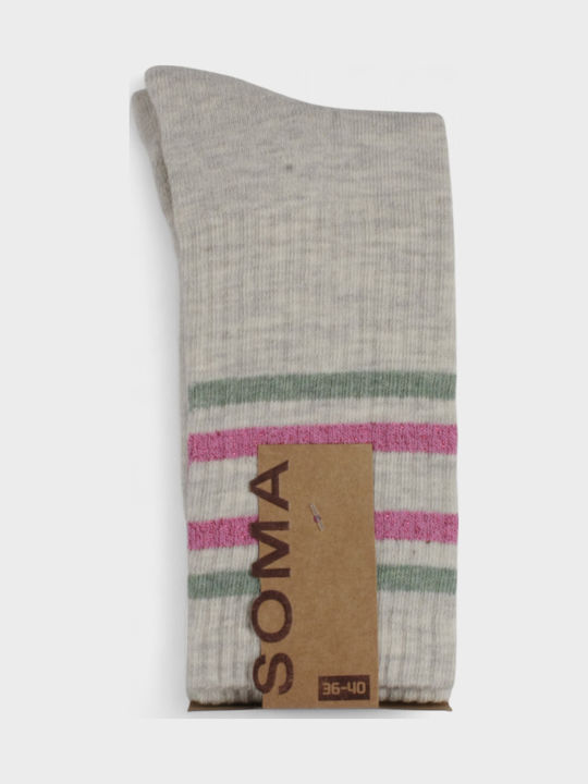 Soma Socks Γυναικείες Κάλτσες με Σχέδια Πολύχρωμες 3Pack