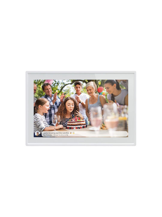 Braun Phototechnik Digiframe 1019 Digital Photo Frame with Touch Screen 10.1" Resolution 1280x800 with WiFi White 21259
