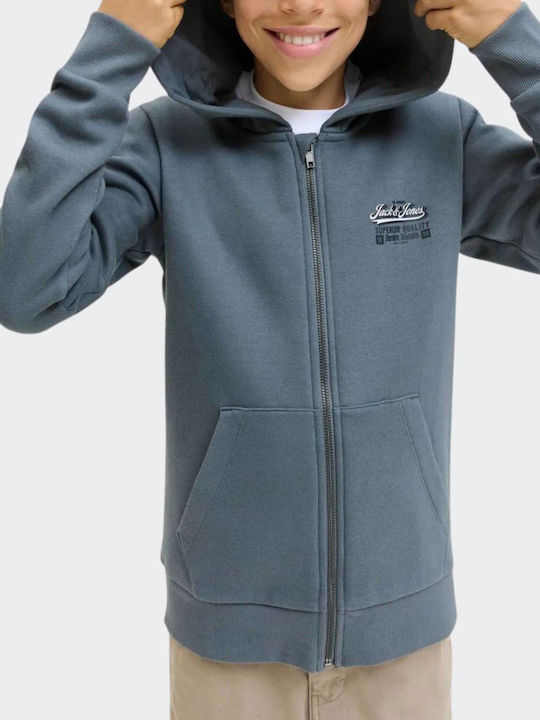 Детски Суичър Жилетка с Качулка и Джобове Тъмносин Elogo Sweat Ziphood